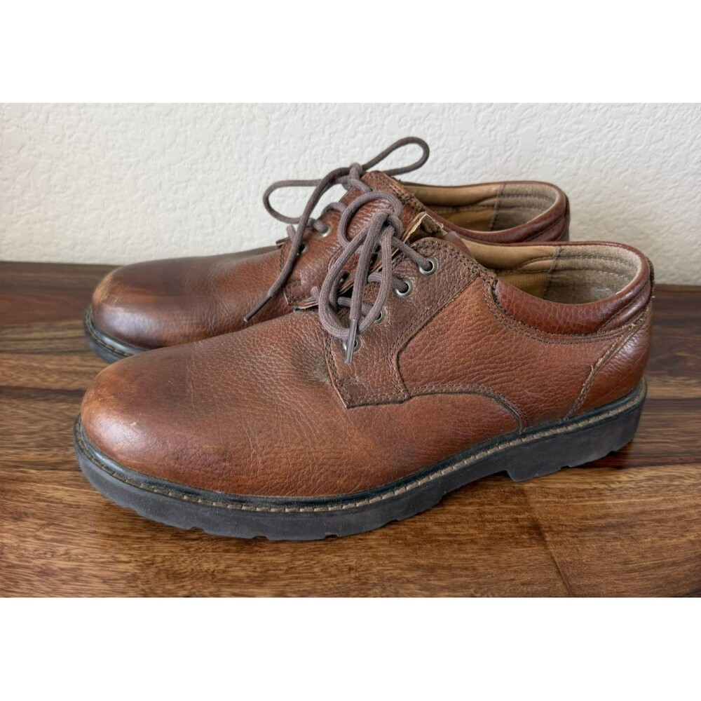 Men's Bass Hamilton Brown Dress/Casual Leather Shoe Size 12 M lace up